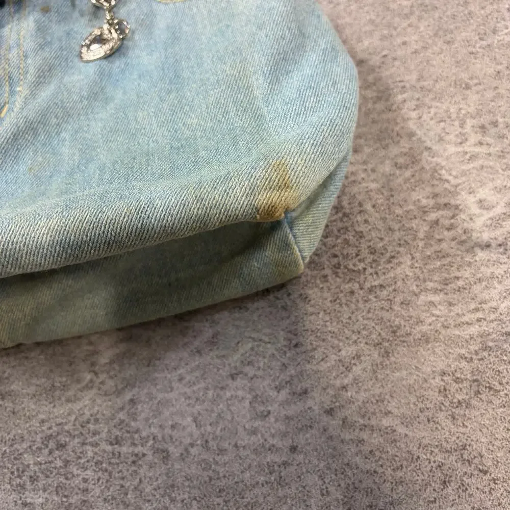 Vintage Denim Western Belt Shoulder Bag